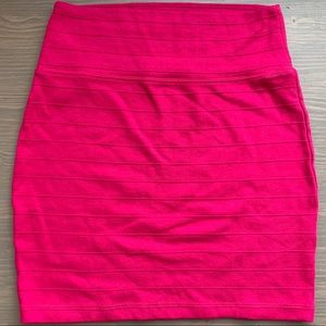 Pink mini skirt